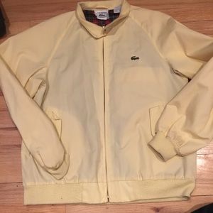 Yellow Lacoste jacket size medium